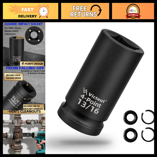 Point square impact - 13/16",